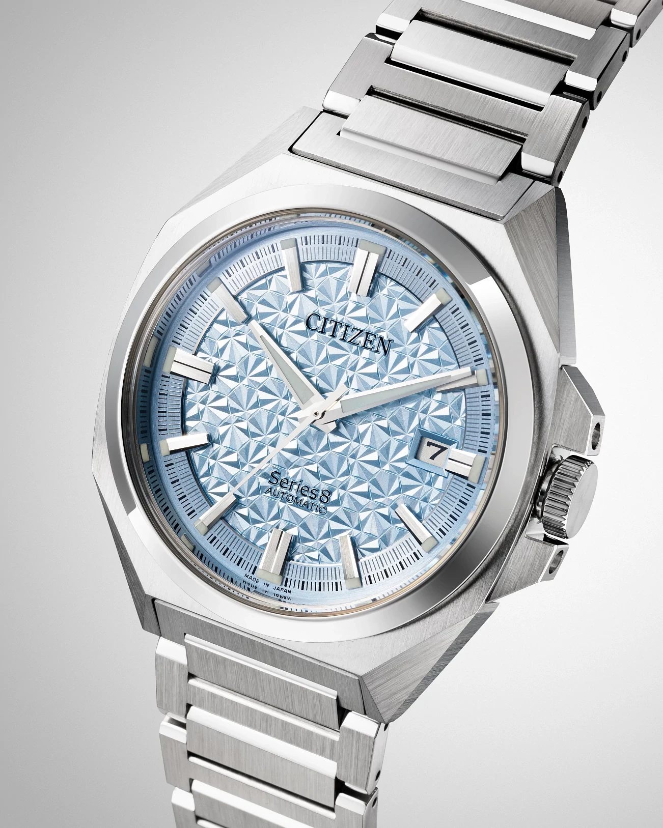 CITIZEN シリーズ8 831 メカニカル　NB6051- 59L Series8 831 Light Blue Dial Stainless Steel Bracelet NB6051
